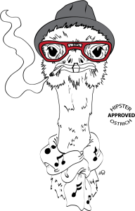 Hipster Ostrich